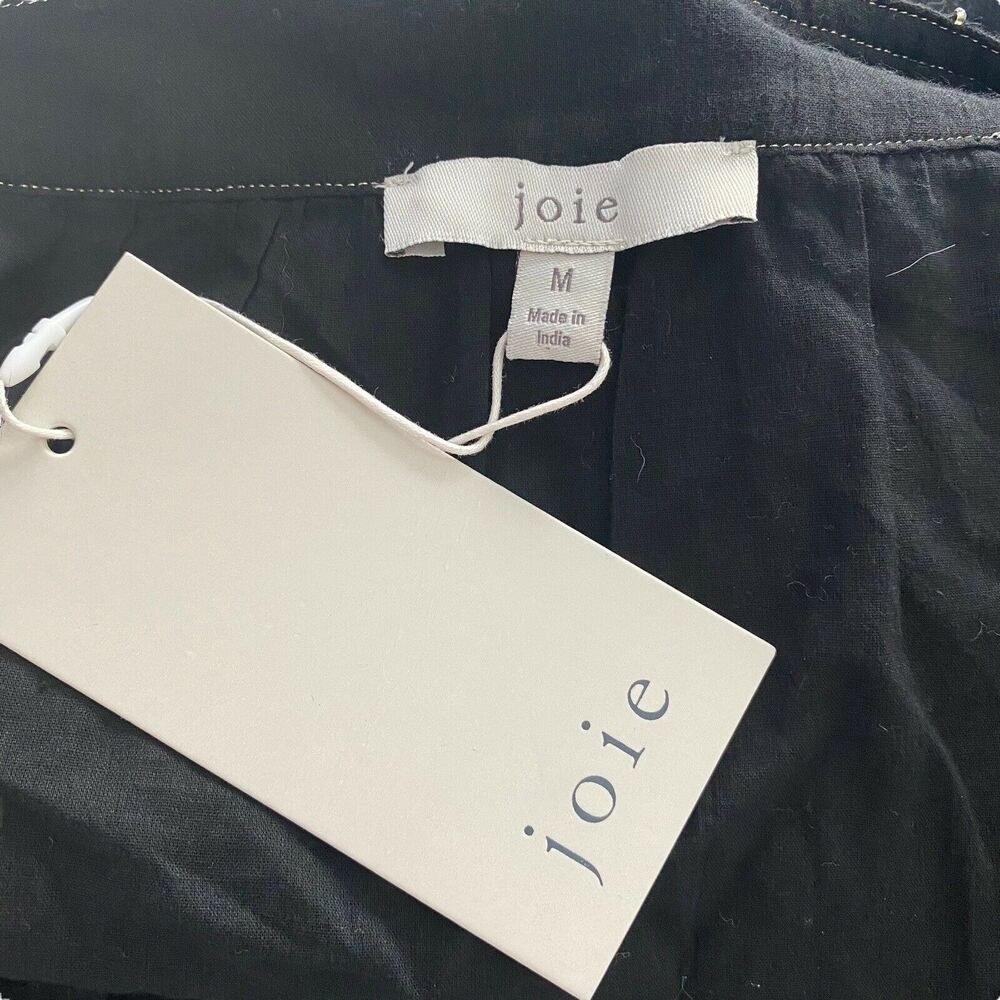 FLAWED Joie = Medium Nalasena Camisole Black Caviar Tank Top NWT HOLE - Picture 2 of 10